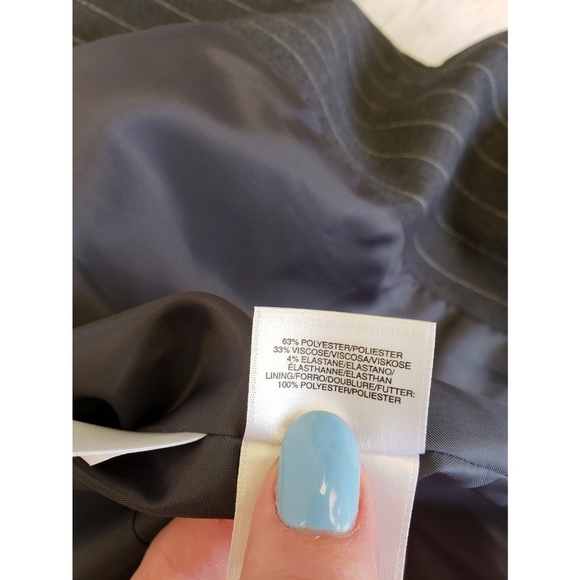 NWT- NINE WEST Gray Striped Stretch Blazer Size 10 - Picture 5 of 5